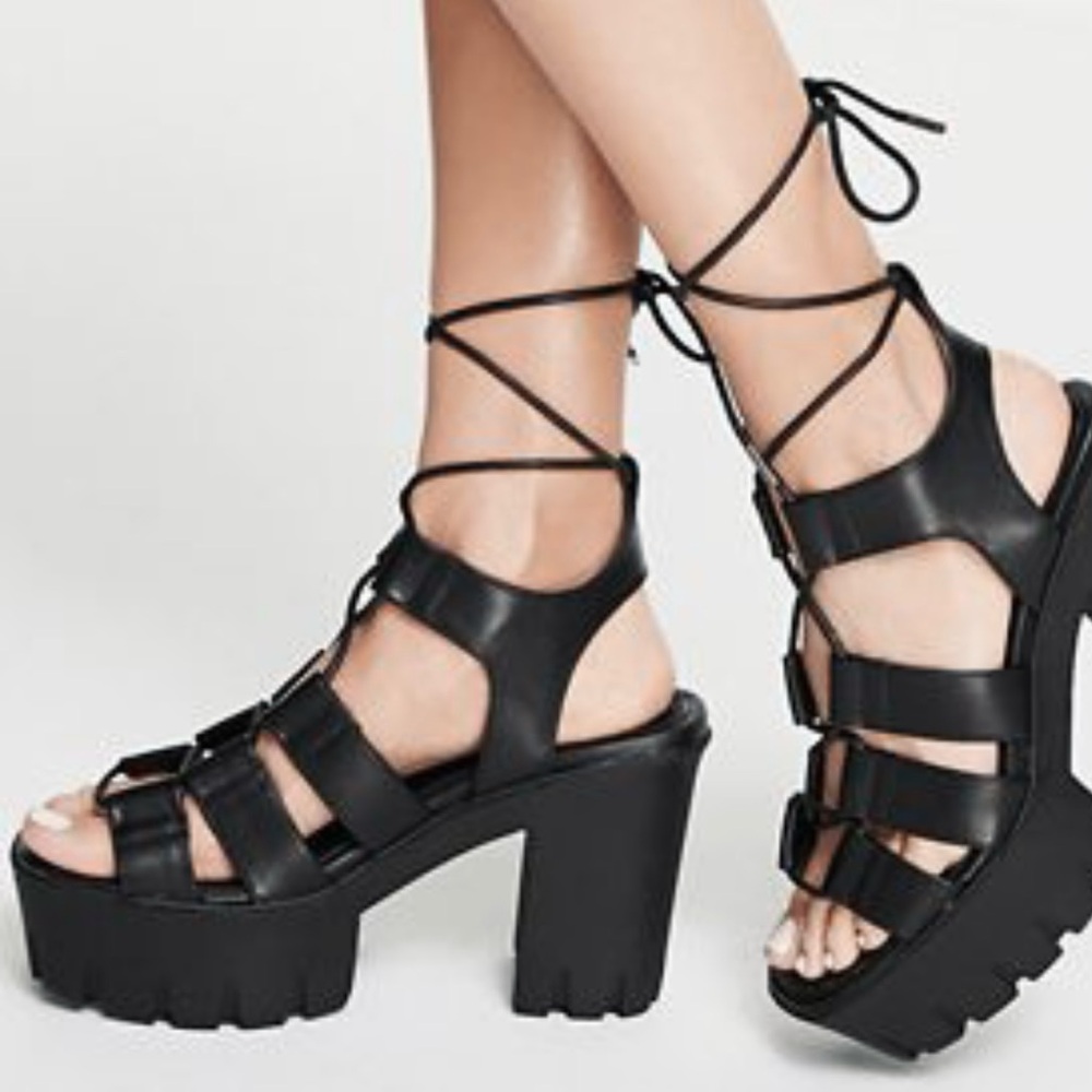 ASOS Design chunky tie-leg heel